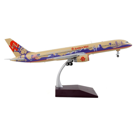 Boeing 757 - 200 Commercial Aircraft "America West Airlines" Beige with Purple Graphics "Gemini 200" Series 1/200 Diecast Model Airplane by GeminiJets - GeminiJets - ModelCars.com