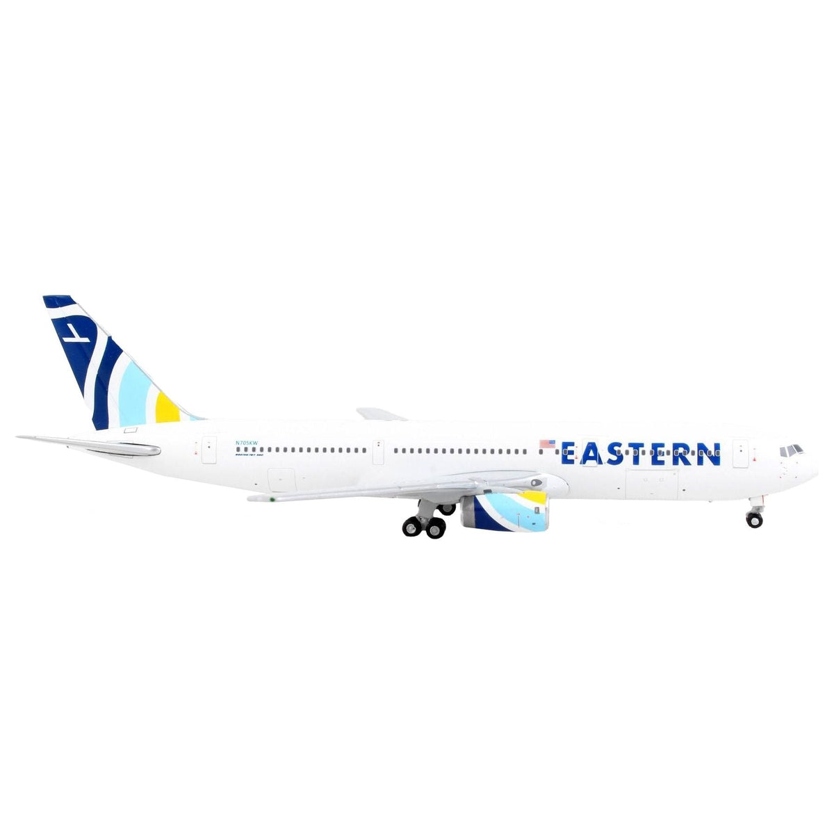 Boeing 767 - 300ER Commercial Aircraft "Eastern Airlines" White with Striped Tail 1/400 Diecast Model Airplane by GeminiJets - GeminiJets - ModelCars.com