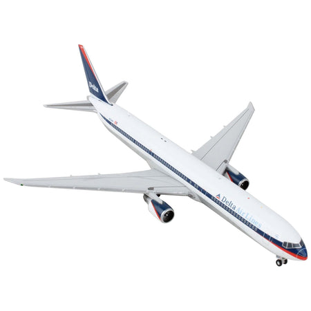Boeing 767 - 400ER Commercial Aircraft "Delta Airlines - Interim Livery" White with Blue Stripes 1/400 Diecast Model Airplane by GeminiJets - GeminiJets - ModelCars.com