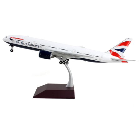 Boeing 777-200ER Commercial Aircraft "British Airways" White with Striped Tail "Gemini 200" Series 1/200 Diecast Model Airplane by GeminiJets-GeminiJets-ModelCars.com