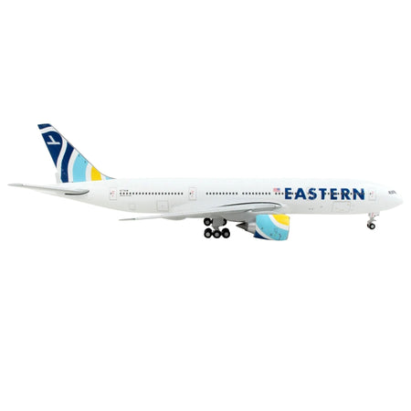 Boeing 777-200ER Commercial Aircraft "Eastern Air Lines" White with Striped Tail 1/400 Diecast Model Airplane by GeminiJets-GeminiJets-ModelCars.com
