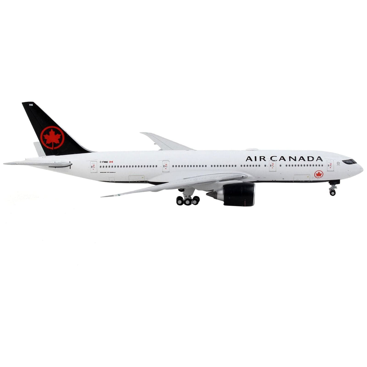 Boeing 777-200LR Commercial Aircraft "Air Canada" White with Black Tail 1/400 Diecast Model Airplane by GeminiJets-GeminiJets-ModelCars.com