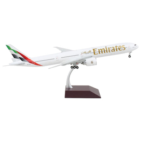 Boeing 777-300ER Commercial Aircraft "Emirates Airlines - 2023 Livery" White with Striped Tail "Gemini 200" Series 1/200 Diecast Model Airplane by GeminiJets-GeminiJets-ModelCars.com