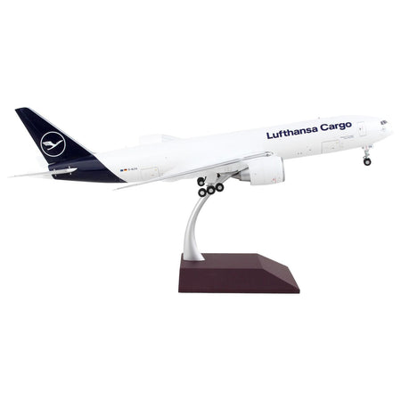 Boeing 777F Commercial Aircraft "Lufthansa Cargo" White with Blue Tail "Gemini 200 - Interactive" Series 1/200 Diecast Model Airplane by GeminiJets-GeminiJets-ModelCars.com