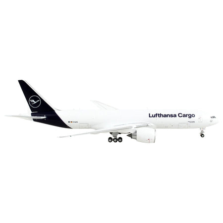 Boeing 777F Commercial Aircraft "Lufthansa Cargo" White with Dark Blue Tail 1/400 Diecast Model Airplane by GeminiJets-GeminiJets-ModelCars.com