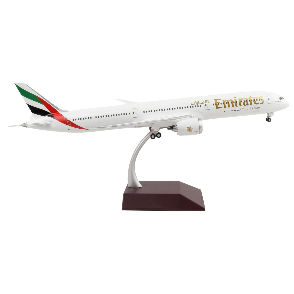 Boeing 787 - 10 Commercial Aircraft "Emirates Airlines" White with Striped Tail "Gemini 200" Series 1/200 Diecast Model Airplane by GeminiJets - GeminiJets - ModelCars.com