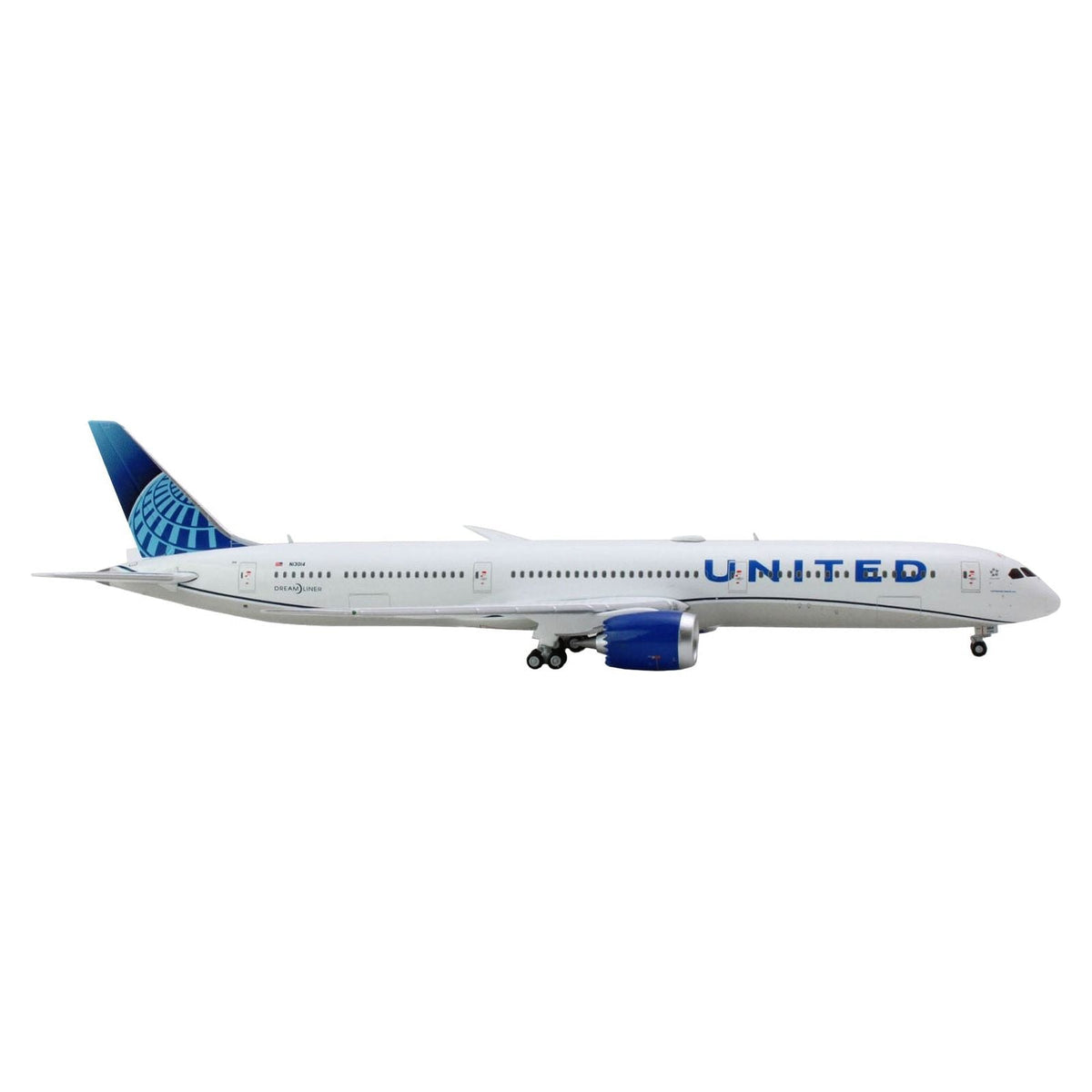 Boeing 787-10 Dreamliner Commercial Aircraft "United Airlines" (N13014) White with Blue Tail 1/400 Diecast Model Airplane by GeminiJets-GeminiJets-ModelCars.com