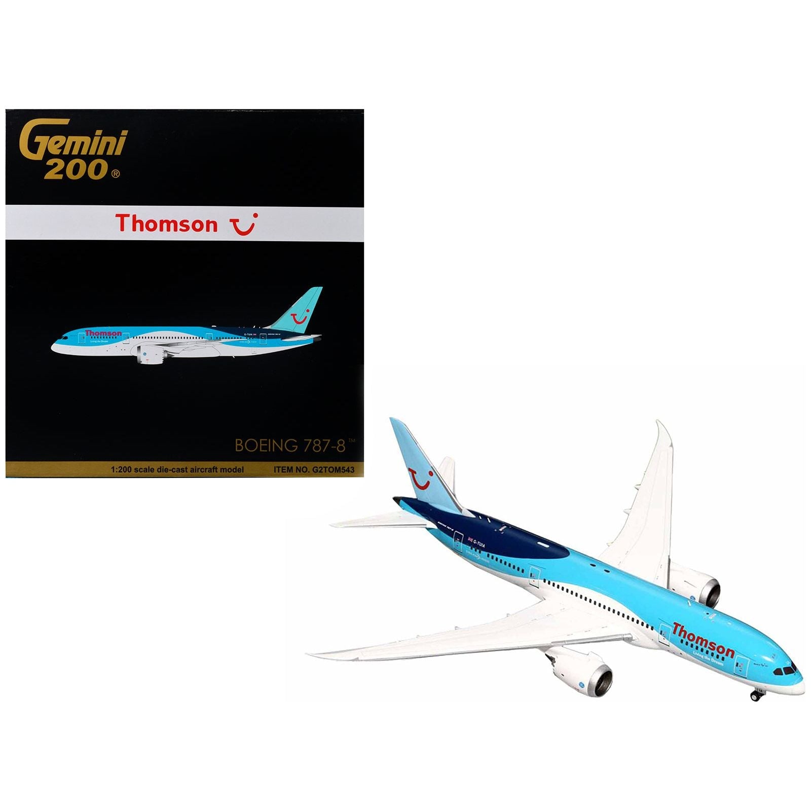 Boeing 787 - 8 Commercial Aircraft "Thomson - TUI Airways" Blue and White "Gemini 200" Series 1/200 Diecast Model Airplane by GeminiJets - GeminiJets - ModelCars.com