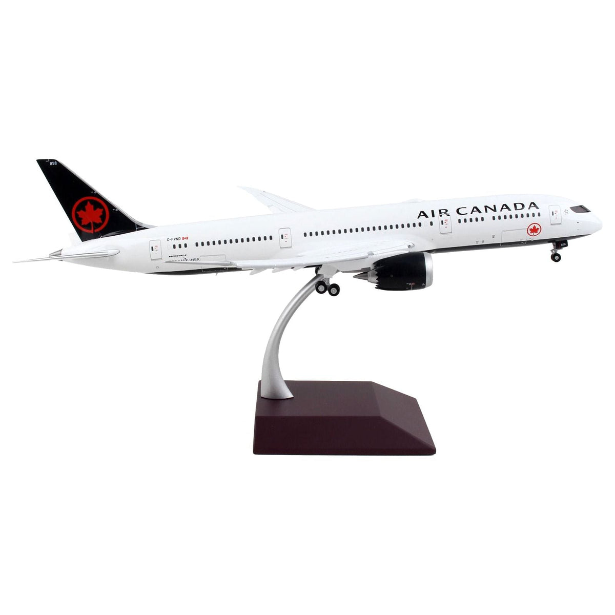 Boeing 787-9 Commercial Aircraft with Flaps Down "Air Canada" White with Black Tail "Gemini 200" Series 1/200 Diecast Model Airplane by GeminiJets-GeminiJets-ModelCars.com