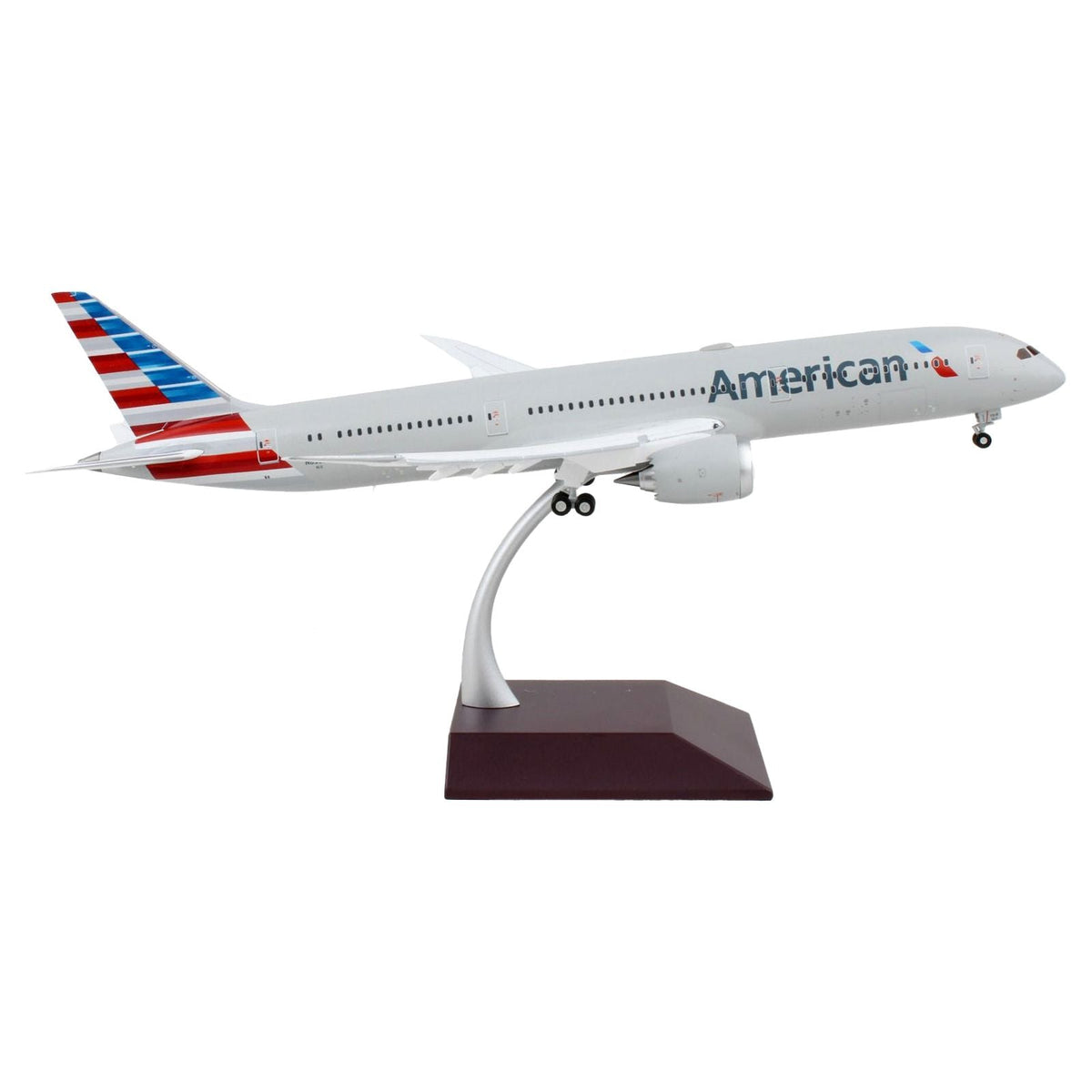 Boeing 787-9 Commercial Aircraft with Flaps Down "American Airlines" Silver "Gemini 200" Series 1/200 Diecast Model Airplane by GeminiJets-GeminiJets-ModelCars.com