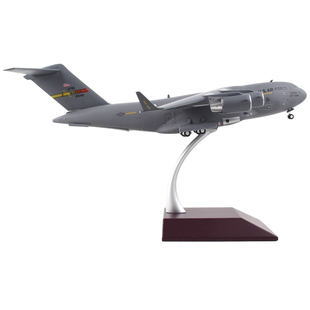 Boeing C-17 Globemaster III Transport Aircraft "March Air Force Base" United States Air Force "Gemini 200" Series 1/200 Diecast Model Airplane by GeminiJets-GeminiJets-ModelCars.com