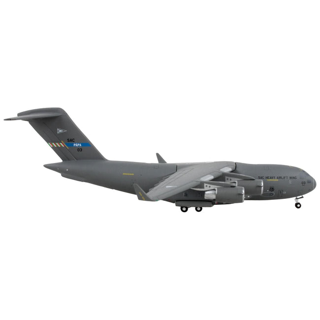 Boeing C-17 Globemaster III Transport Aircraft "SAC Heavy Airlift Wing SAC-03 Papa Air Base Hungary" NATO "Gemini Macs" Series 1/400 Diecast Model Airplane by GeminiJets-GeminiJets-ModelCars.com