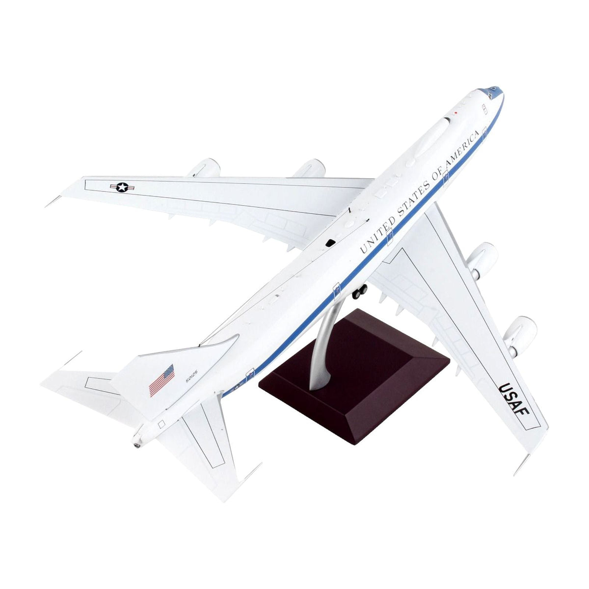 Boeing E - 4B Military Aircraft "55th Wing 1st Airborne Command and Control Squadron Offutt Air Force Base" United States Air Force "Gemini 200" Series 1/200 Diecast Model Airplane by GeminiJets - GeminiJets - ModelCars.com
