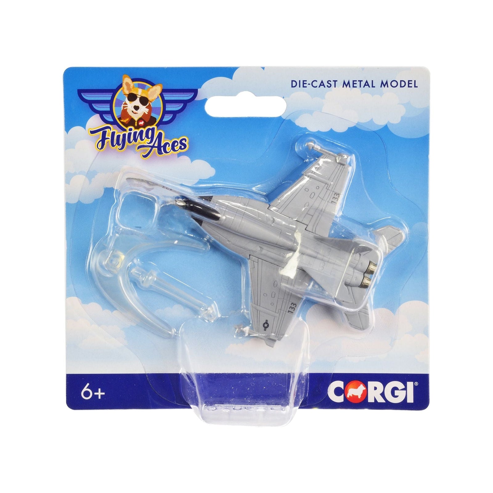 Boeing F/A - 18 Super Hornet Fighter Aircraft "USAF" "Flying Aces" Series Diecast Model by Corgi - Corgi - ModelCars.com