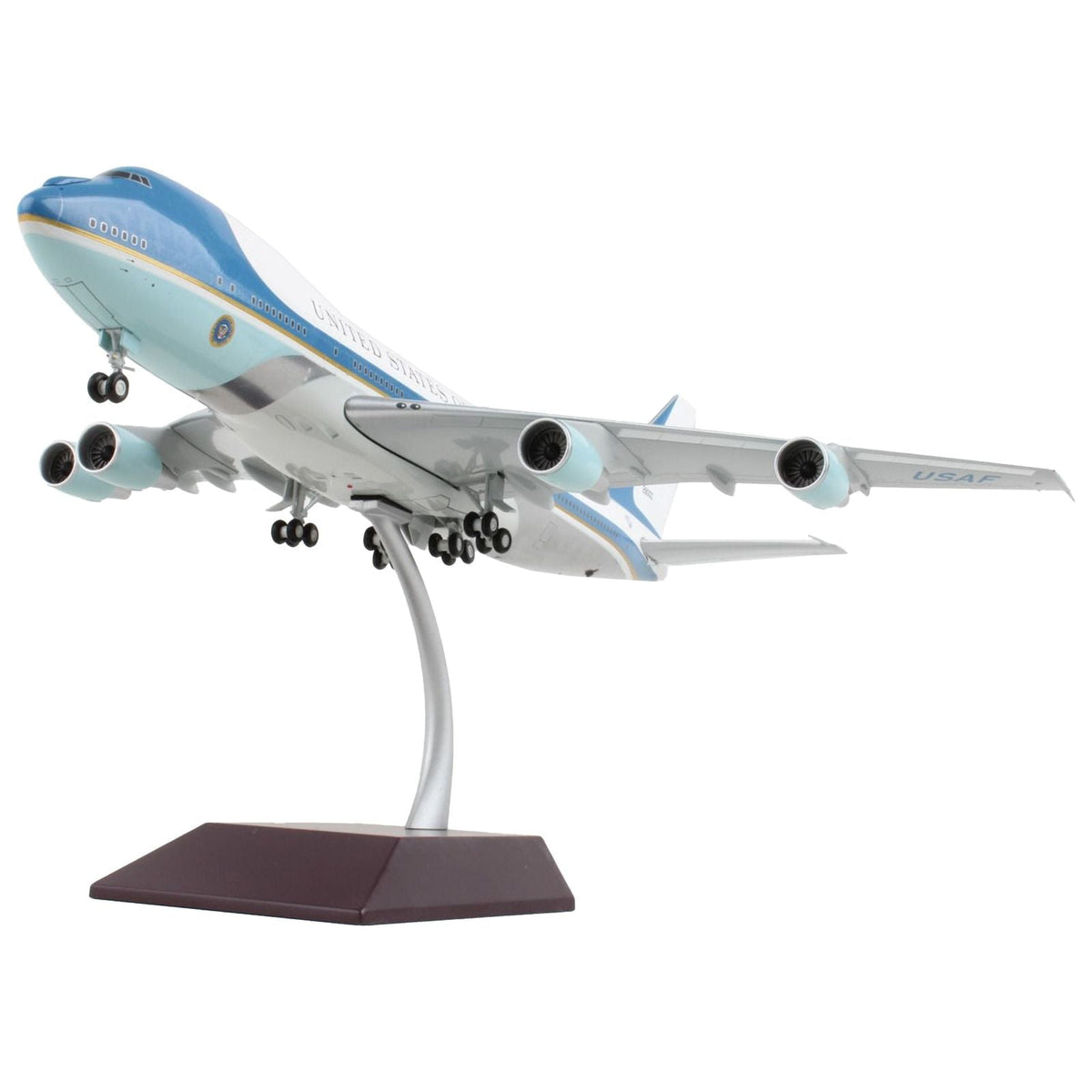 Boeing VC-25 Commercial Aircraft "Air Force One - United States of America" White and Blue "Gemini 200" Series 1/200 Diecast Model Airplane by GeminiJets-GeminiJets-ModelCars.com