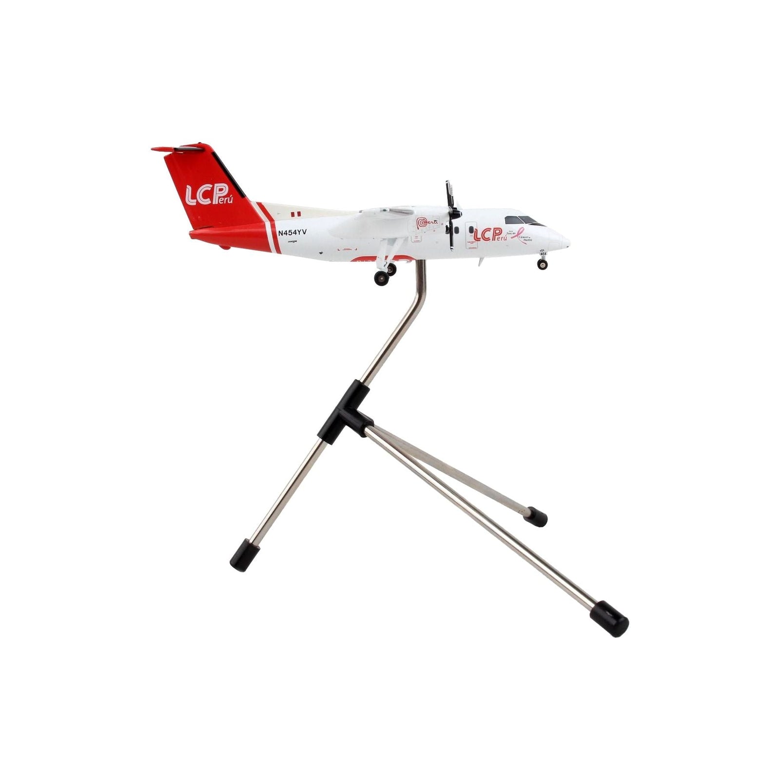 Bombardier Dash 8 - 200 Commercial Aircraft "LC Peru" White with Red Tail "Gemini 200" Series 1/200 Diecast Model Airplane by GeminiJets - GeminiJets - ModelCars.com
