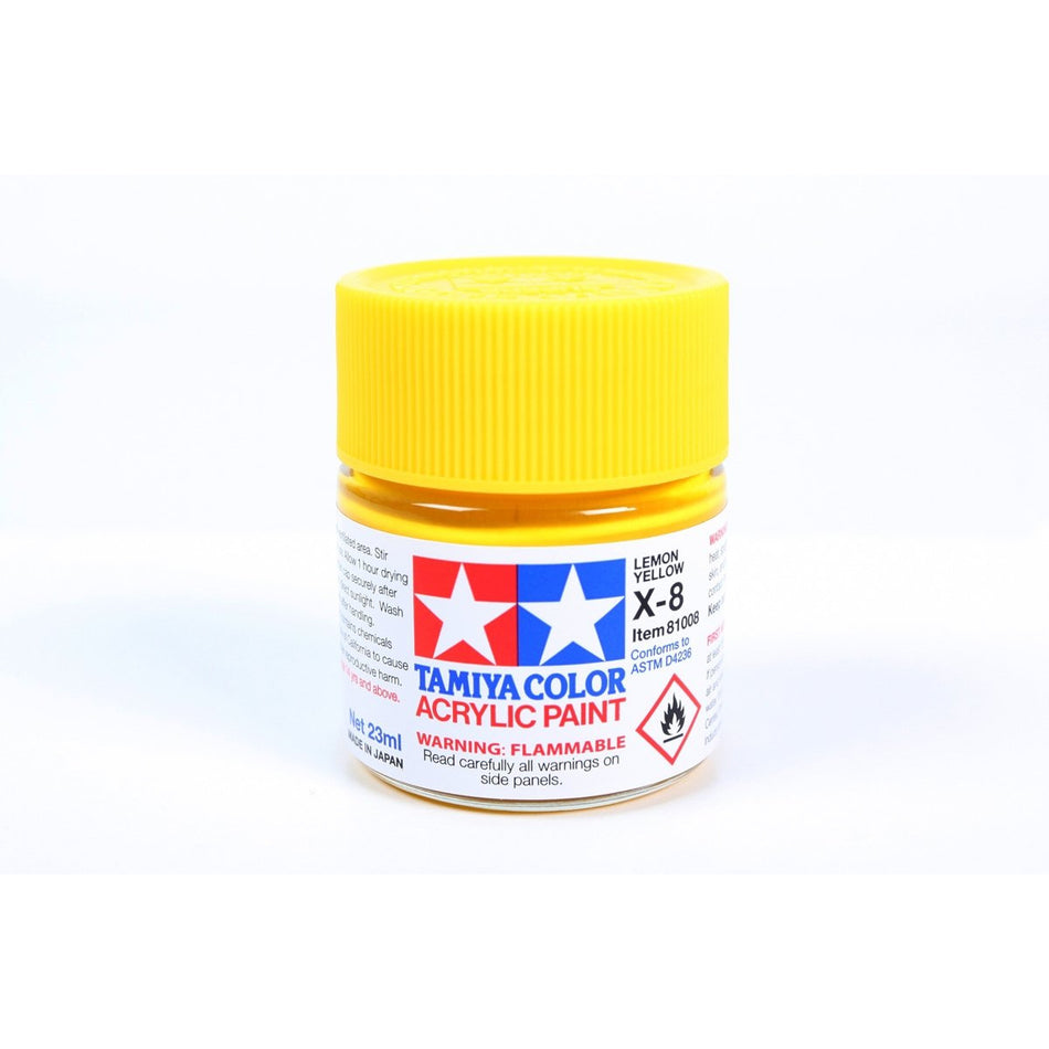 Acrylic X-8 Lemon Yellow 23Ml Bottle / Tamiya USA