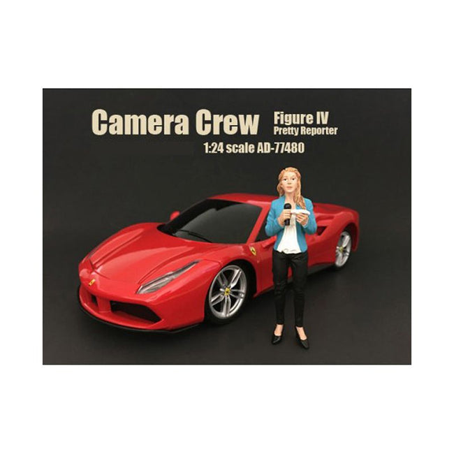 Camera Crew Figure IV "Pretty Reporter" For 1:24 Scale Models by American Diorama-American Diorama-ModelCars.com