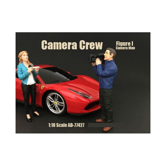 Camera Man Figurine I "Camera Crew" for 1/18 Scale Models by American Diorama-American Diorama-ModelCars.com