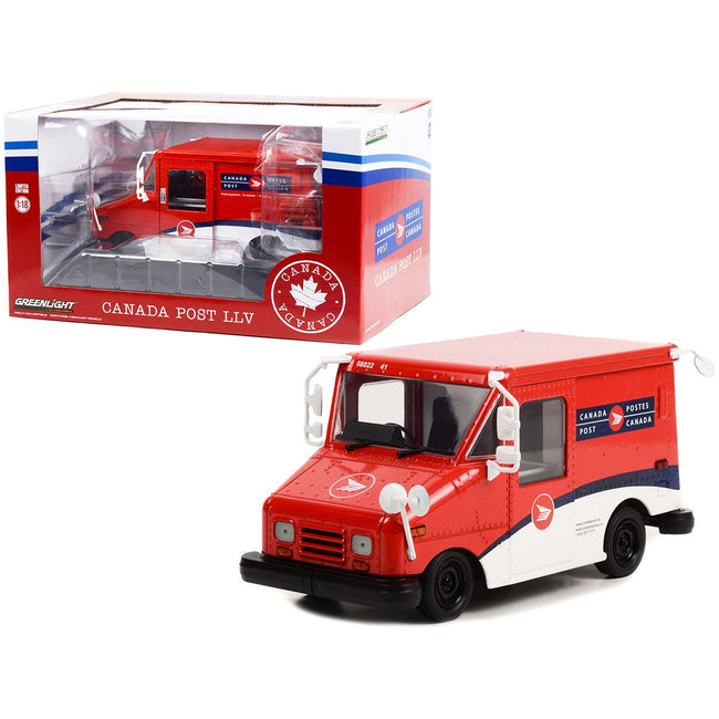 Canada Post LLV Long - Life Postal Delivery Vehicle Red and White 1/18 Diecast Model Car by Greenlight - Greenlight - ModelCars.com