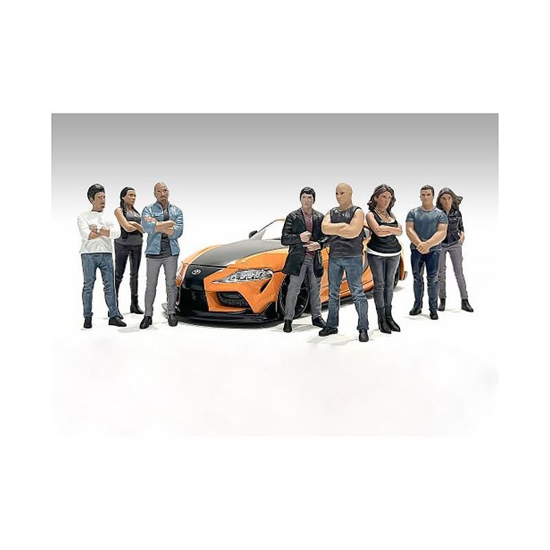"Car Meet 3" 8 piece Figure Set for 1/24 Scale Models by American Diorama - American Diorama - ModelCars.com