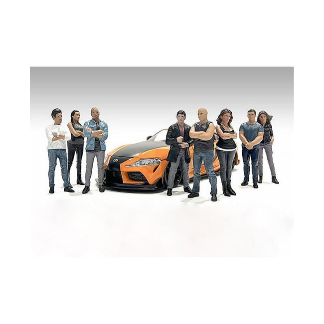 "Car Meet 3" 8 piece Figure Set for 1/24 Scale Models by American Diorama - American Diorama - ModelCars.com