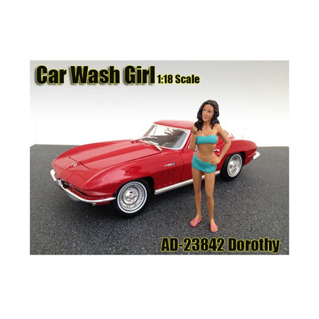 Car Wash Girl Dorothy Figurine for 1/18 Scale Models by American Diorama - American Diorama - ModelCars.com