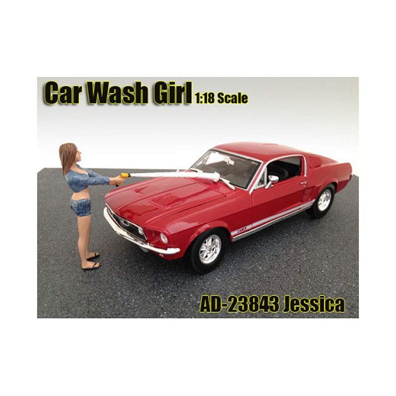 Car Wash Girl Jessica Figurine for 1/18 Scale Models by American Diorama-American Diorama-ModelCars.com
