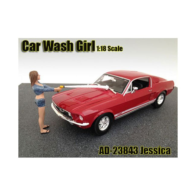 Car Wash Girl Jessica Figurine for 1/18 Scale Models by American Diorama-American Diorama-ModelCars.com