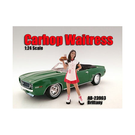 Carhop Waitress Brittany Figurine for 1/24 Scale Models by American Diorama-American Diorama-ModelCars.com