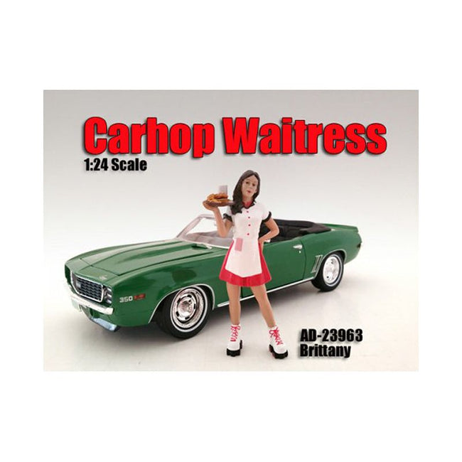 Carhop Waitress Brittany Figurine for 1/24 Scale Models by American Diorama - American Diorama - ModelCars.com