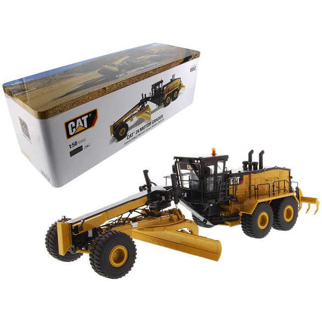 CAT Caterpillar 24 Motor Grader with Operator High Line Series 1/50 Diecast Model by Diecast Masters-Diecast Masters-ModelCars.com