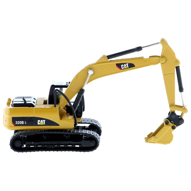 CAT Caterpillar 320D L Hydraulic Excavator with Multiple Work Tools and Operator "High Line" Series 1/87 (HO) Scale Diecast Model by Diecast Masters-Diecast Masters-ModelCars.com