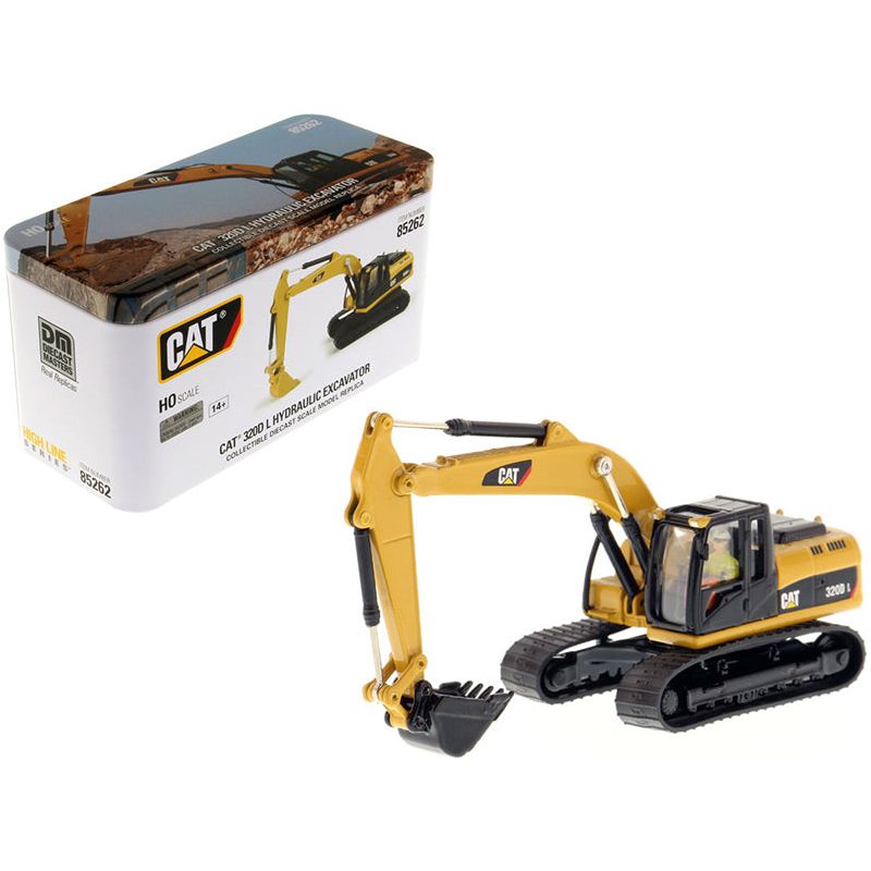 CAT Caterpillar 320D L Hydraulic Excavator with Operator "High Line" Series 1/87 (HO) Scale Diecast Model by Diecast Masters-Diecast Masters-ModelCars.com