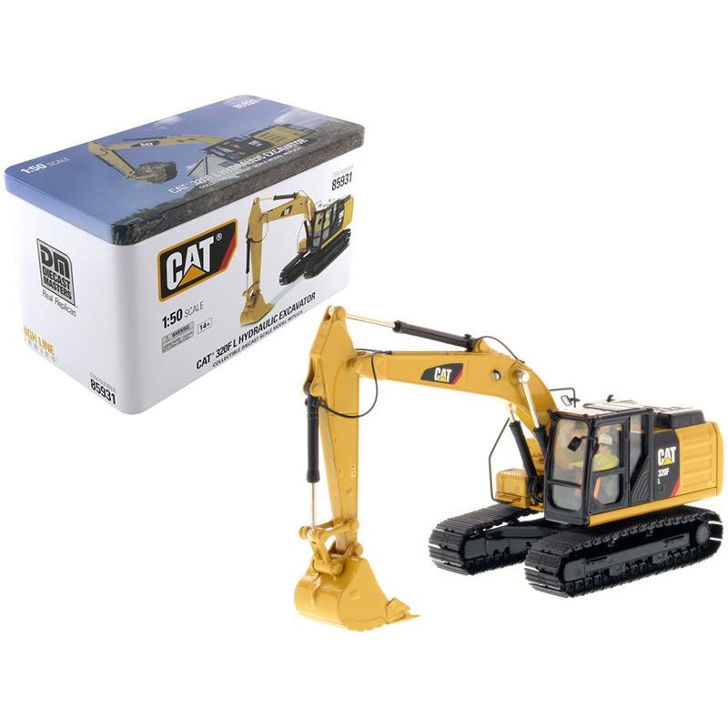 CAT Caterpillar 320F L Hydraulic Excavator with Operator "High Line Series" 1/50 Diecast Model by Diecast Masters - Diecast Masters - ModelCars.com