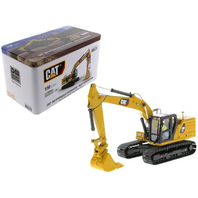 CAT Caterpillar 323 Hydraulic Excavator with Operator Next Generation Design "High Line Series" 1/50 Diecast Model by Diecast Masters-Diecast Masters-ModelCars.com