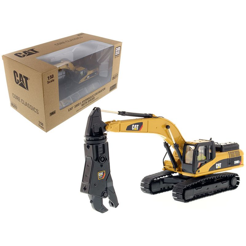 CAT Caterpillar 330D L Hydraulic Excavator with Shear and Operator "Core Classics Series" 1/50 Diecast Model by Diecast Masters-Diecast Masters-ModelCars.com
