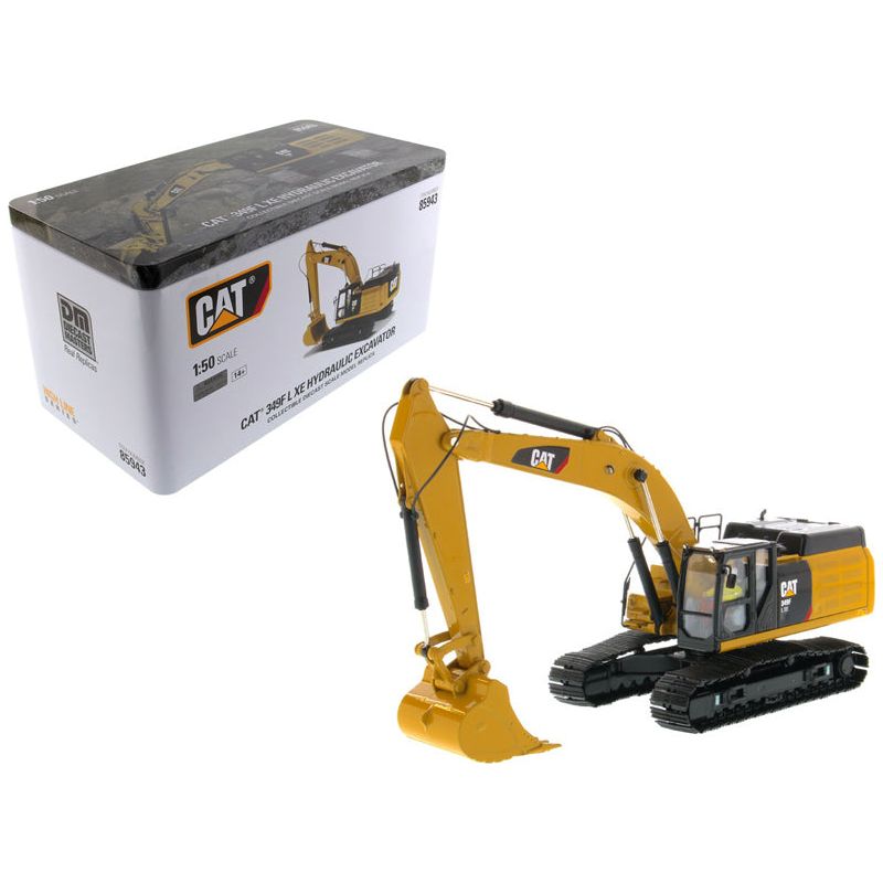 CAT Caterpillar 349F L XE Hydraulic Excavator with Operator "High Line" Series 1/50 Diecast Model by Diecast Masters-Diecast Masters-ModelCars.com