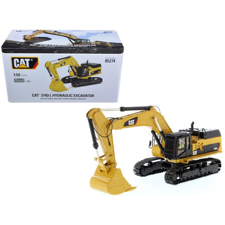 CAT Caterpillar 374D L Hydraulic Excavator with Operator "High Line" Series 1/50 Diecast Model by Diecast Masters-Diecast Masters-ModelCars.com