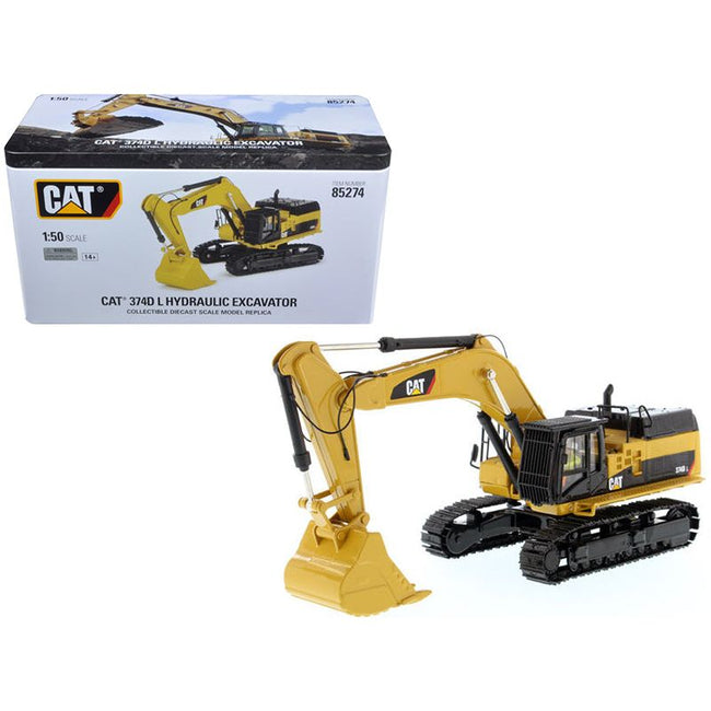 CAT Caterpillar 374D L Hydraulic Excavator with Operator "High Line" Series 1/50 Diecast Model by Diecast Masters-Diecast Masters-ModelCars.com