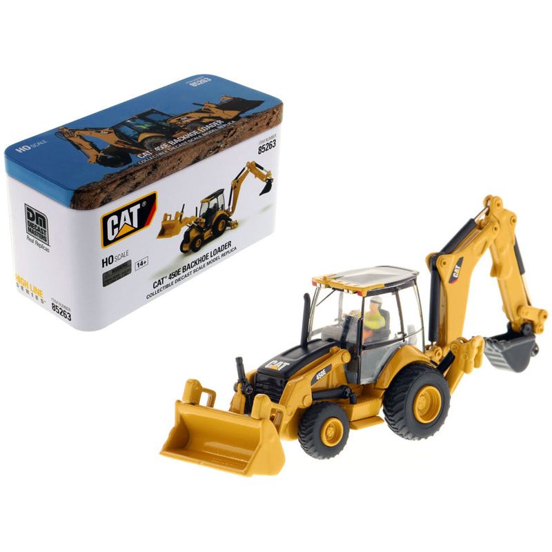 CAT Caterpillar 450E Backhoe Loader with Operator "High Line" Series 1/87 (HO) Scale Diecast Model by Diecast Masters - Diecast Masters - ModelCars.com