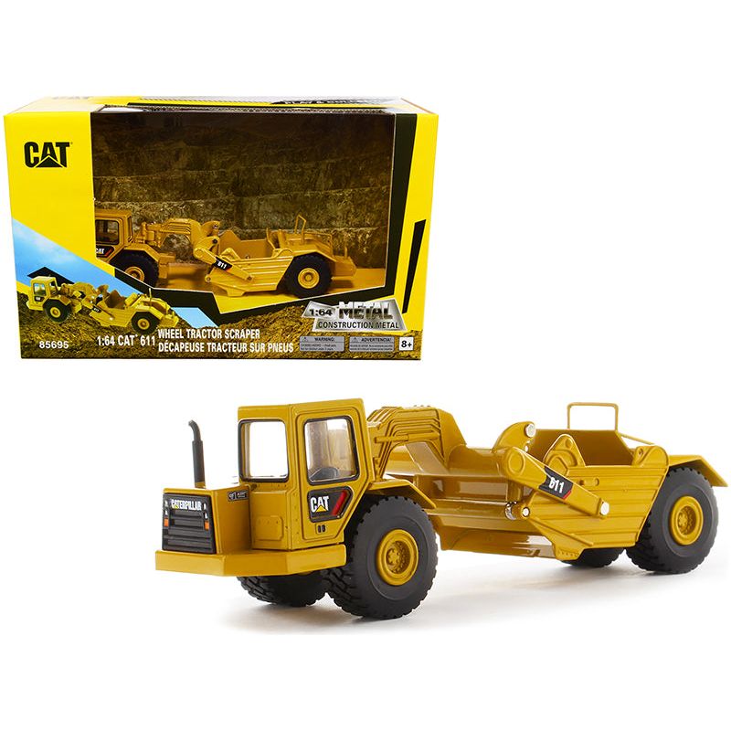 CAT Caterpillar 611 Wheel Tractor Scraper "Play & Collect!" Series 1/64 Diecast Model by Diecast Masters - Diecast Masters - ModelCars.com