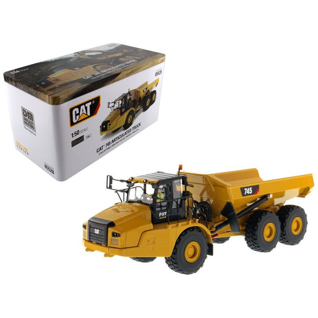 CAT Caterpillar 745 Articulated Dump Truck with Removable Operator "High Line" Series 1/50 Diecast Model by Diecast Masters-Diecast Masters-ModelCars.com