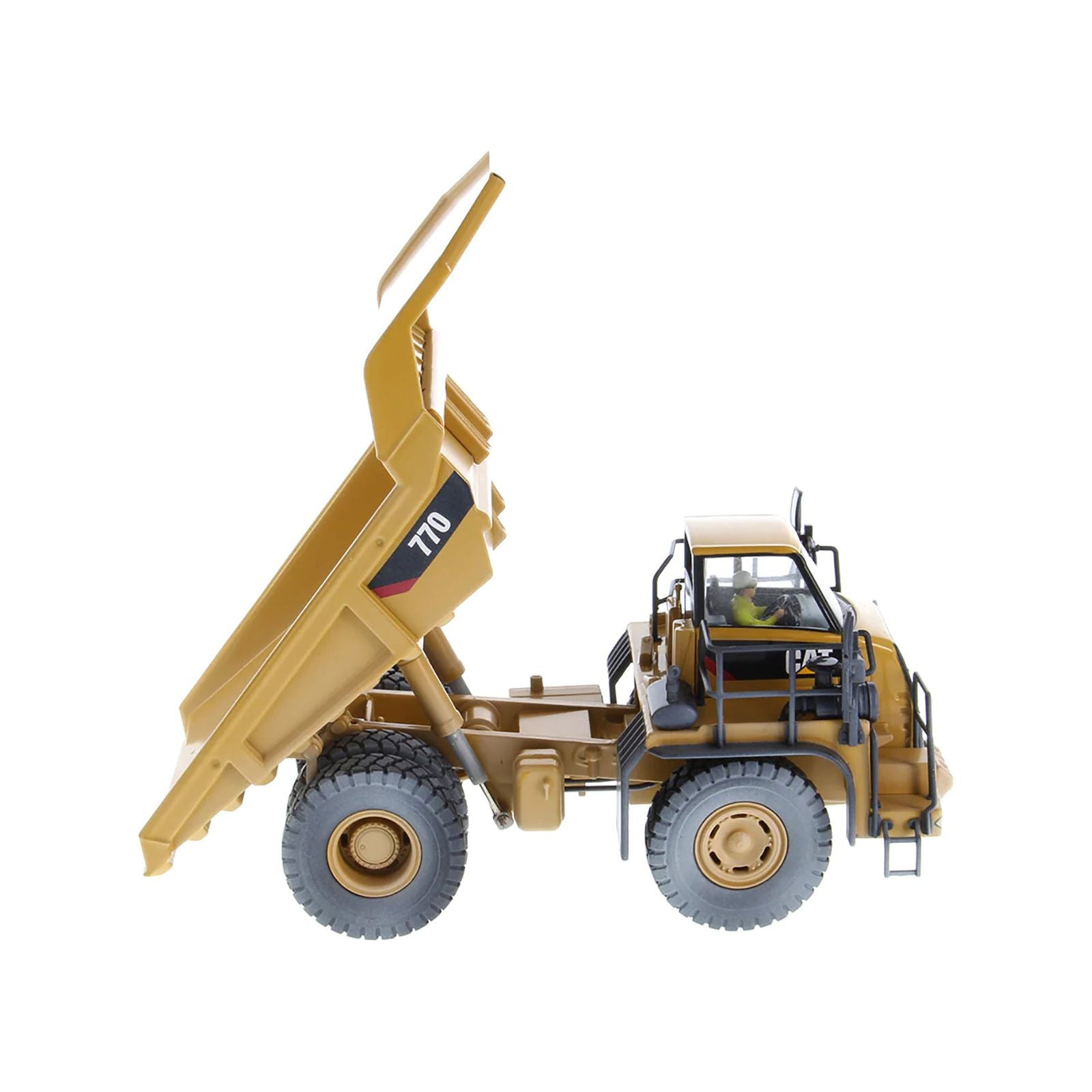CAT Caterpillar 770 Off - Highway Truck Yellow (Weathered) with Operator "Weathered" Series 1/50 Diecast Model by Diecast Masters - Diecast Masters - ModelCars.com