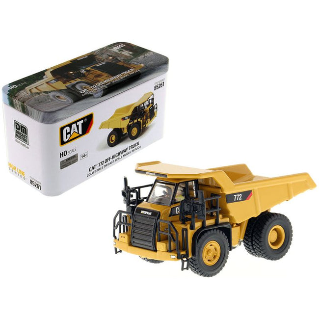 CAT Caterpillar 772 Off-Highway Dump Truck with Operator "High Line" Series 1/87 (HO) Scale Diecast Model by Diecast Masters-Diecast Masters-ModelCars.com