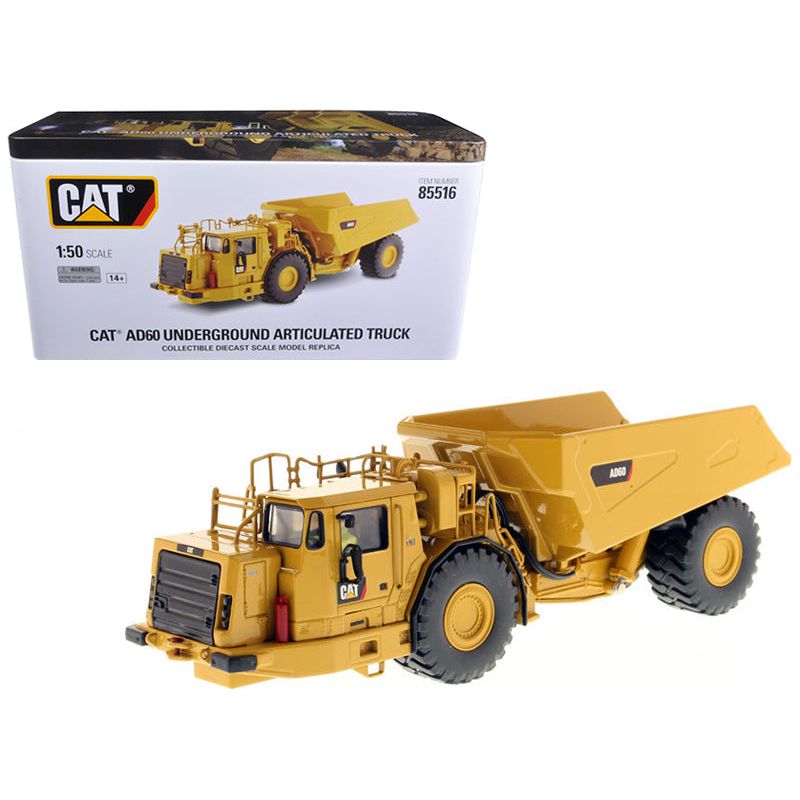 CAT Caterpillar AD60 Articulated Underground Truck with Operator "High Line Series" 1/50 Diecast Model by Diecast Masters-Diecast Masters-ModelCars.com