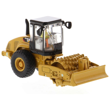 CAT Caterpillar CS56 Padfoot Drum Vibratory Soil Compactor with Operator "High Line" Series 1/87 (HO) Scale Diecast Model by Diecast Masters-Diecast Masters-ModelCars.com