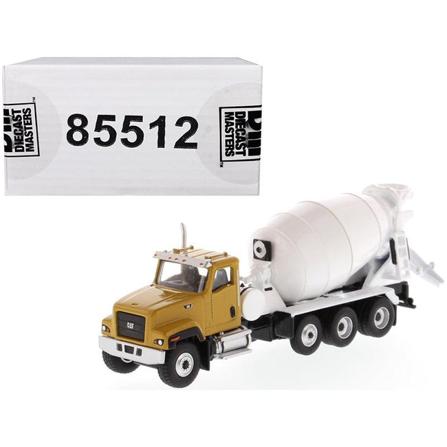 CAT Caterpillar CT681 Concrete Mixer Yellow and White "High Line" Series 1/87 (HO) Scale Diecast Model by Diecast Masters-Diecast Masters-ModelCars.com