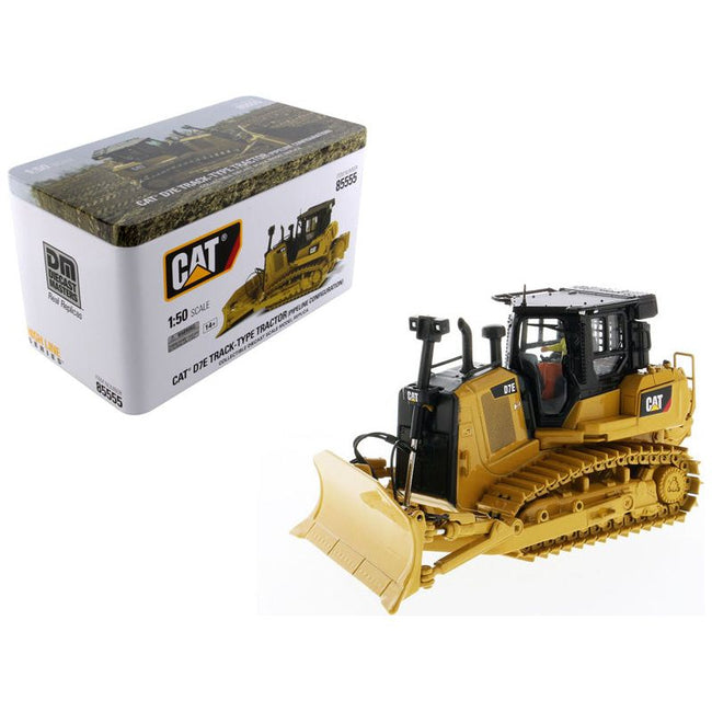 CAT Caterpillar D7E Track Type Tractor Dozer in Pipeline Configuration with Operator "High Line Series" 1/50 Diecast Model by Diecast Masters - Diecast Masters - ModelCars.com