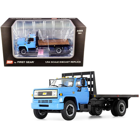 Chevrolet C65 Flatbed Truck Light Blue 1/64 Diecast Model by DCP/First Gear-First Gear-ModelCars.com